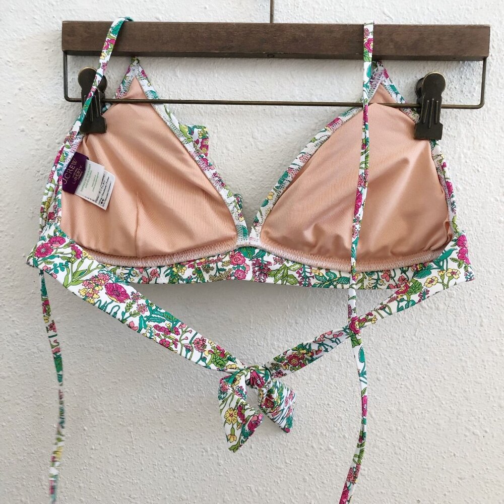 J.CREW‎ x LIBERTY Ruffle String Bikini Set Size Large - Picture 3 of 15
